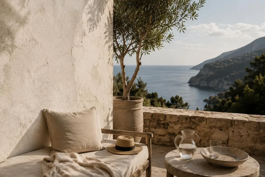 Terrasse ouverte sur la végétation à Ahangama